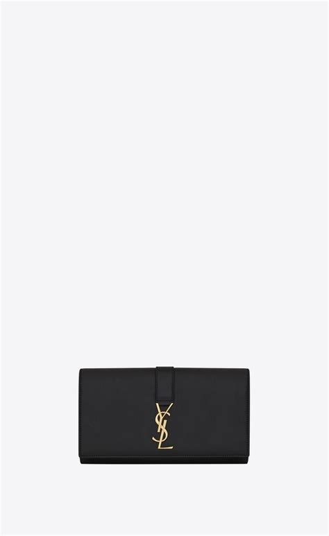 ysl line large flap wallet in smooth leather|Saint Laurent YSL Monogram Large Flap Wallet in Grained Leather.